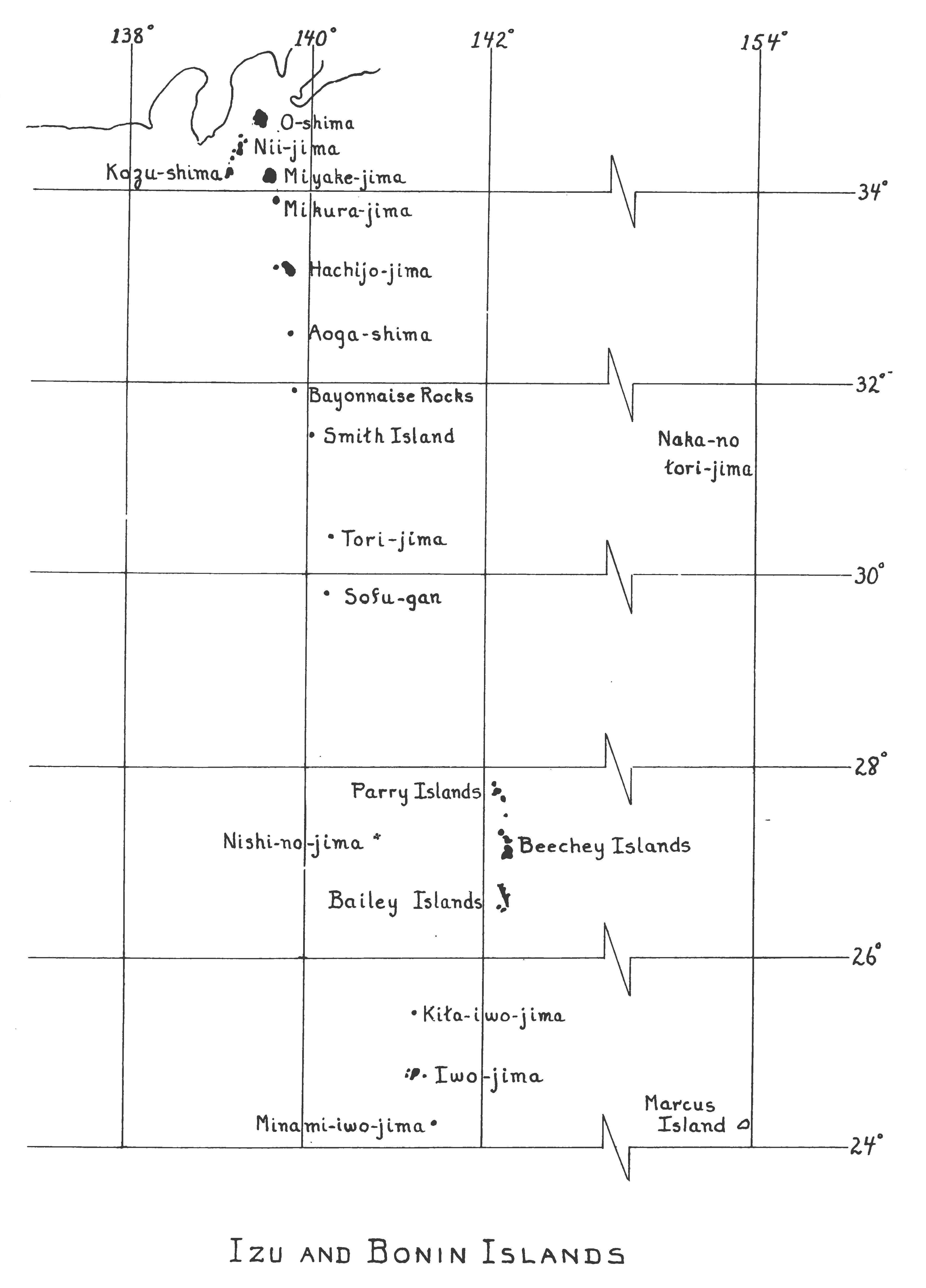 Izu and Bonin Islands.