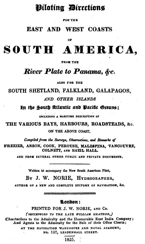 1825 - Norie - Title Page