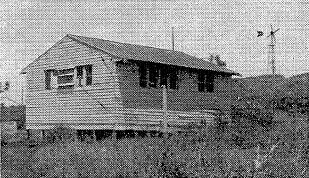 The old radio station and wind generator.