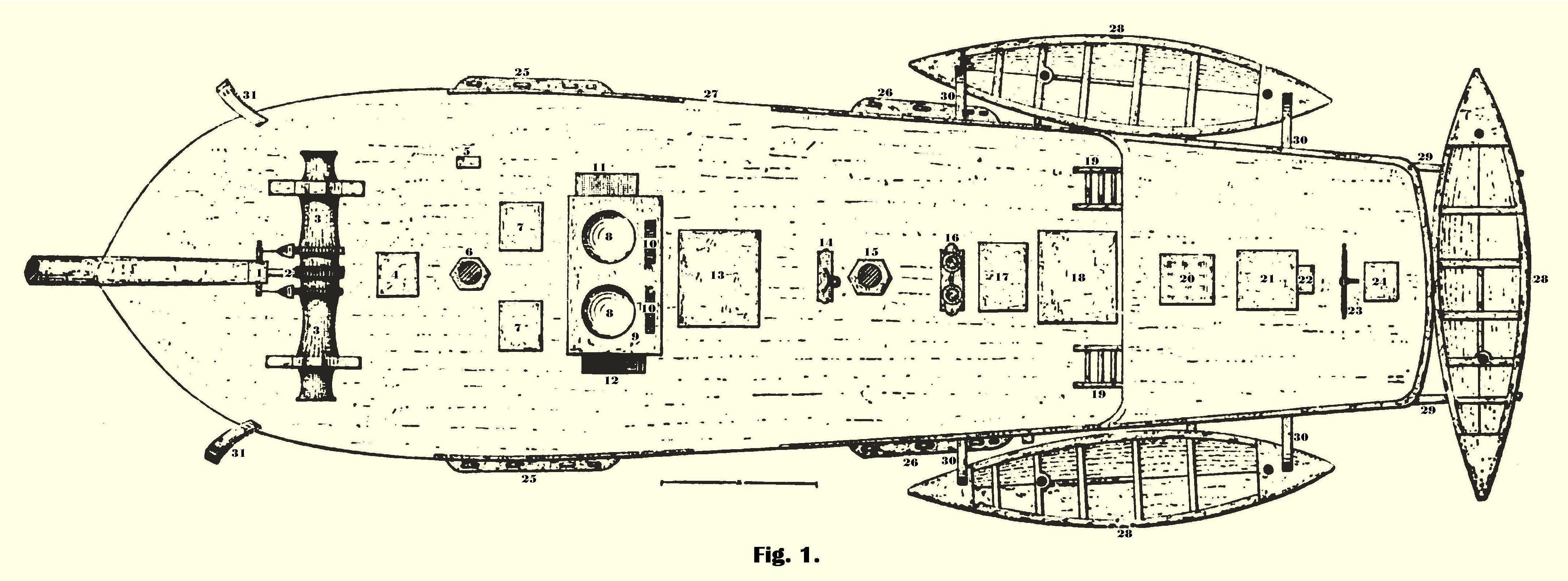 Deck plan of the whaling schooner Amelia of New Bedford Mass - Heel of ...