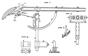 Patent drawing for JJ Haviside swivel gun